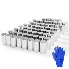 60Pcs Lug Nut Covers 33mm Nut Covers ABS Chrome Plastic Anti Cylinder 60 PCS