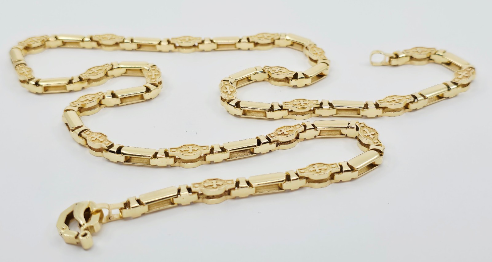 Unique Fancy 14K Solid Yellow Gold Custom Religio… - image 6