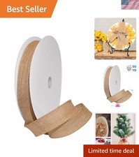 Charming Rustic 1.5" Wired Jute Ribbon - Perfect for Crafts  Decor Projects