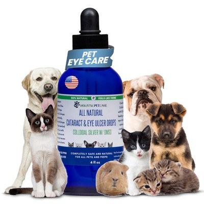 Eye Ulcer Drops - Colloidal Silver with DMSO Eye Drops for Dogs Cat Eye  Infe