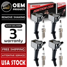 ✅OEM 4 Ignition Coil + Iridium Spark Plug For Chevy Cruze Malibu 1.4L 1.5L UF802