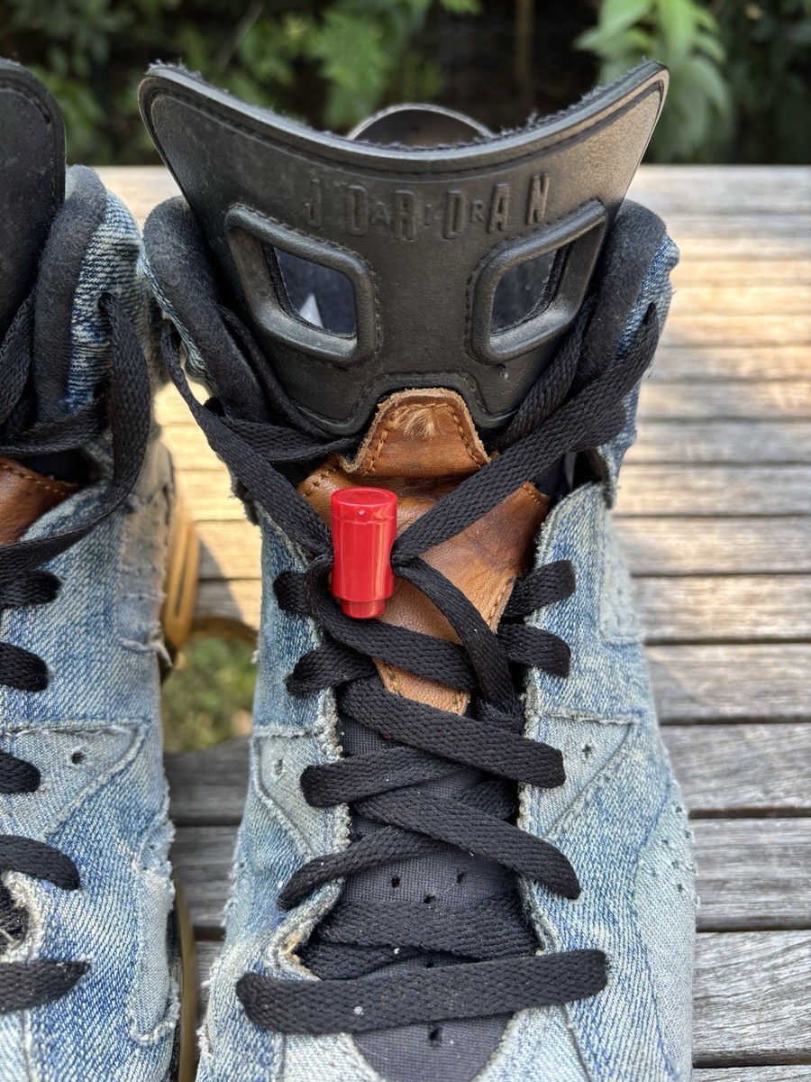 Air Jordan 6 Retro Man's 9 Washed Denim Basketball Shoes Casual