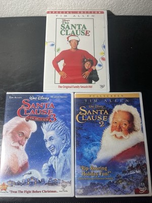 Disney The Santa Clause 1 2 3 DVD Trilogy Set Tim Allen Widescreen New Sealed