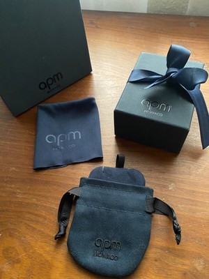 APM Monaco Jewelry Empty Box  Pedant/Earrings  And Shopping Bag Pouch  Set
