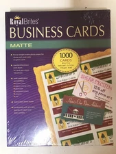 Royal Brites 1000 Business Cards 8.5 x 11 Inches Brand New Sealed