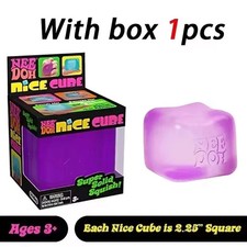 NEW Nee Doh Nice Cube -Super Solid Squish Purple - Stress fidget relief toy