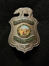 Vintage California Division of Forestry Engineer Fire Badge