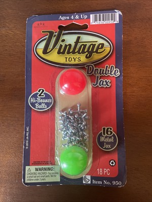 Double Jax Classic Toy with Two Balls Jacks Game - For Ages 4 and up