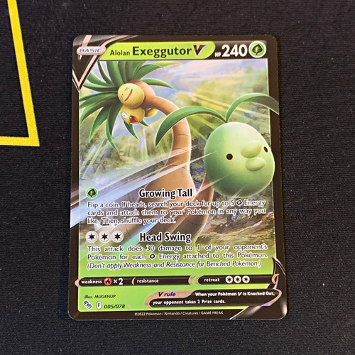 Nintendo Alolan Exeggutor V 005/078 Pokémon GO Ultra Rare Regular English 2022