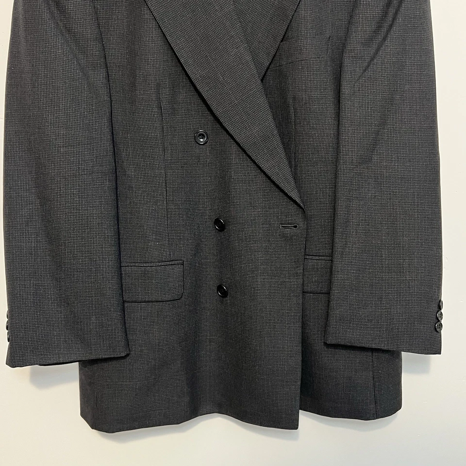 Vintage Men’s Double Breasted Suit Jacket Alexandre London Savile Row Size 44R - Image 4 of 4