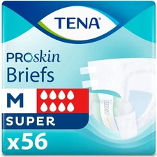 New TENA ProSkin Unisex Adult Diapers, Maximum Absorbency, Medium, 56 Count