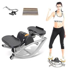 U-Shaped Rock Stepper Machine with LCD Monitor & Resistance Bands for Home