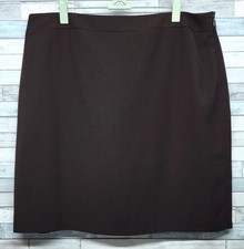 Apostrophe Womens Skirt 18 Brown Lined Back Slit Mini Skirt