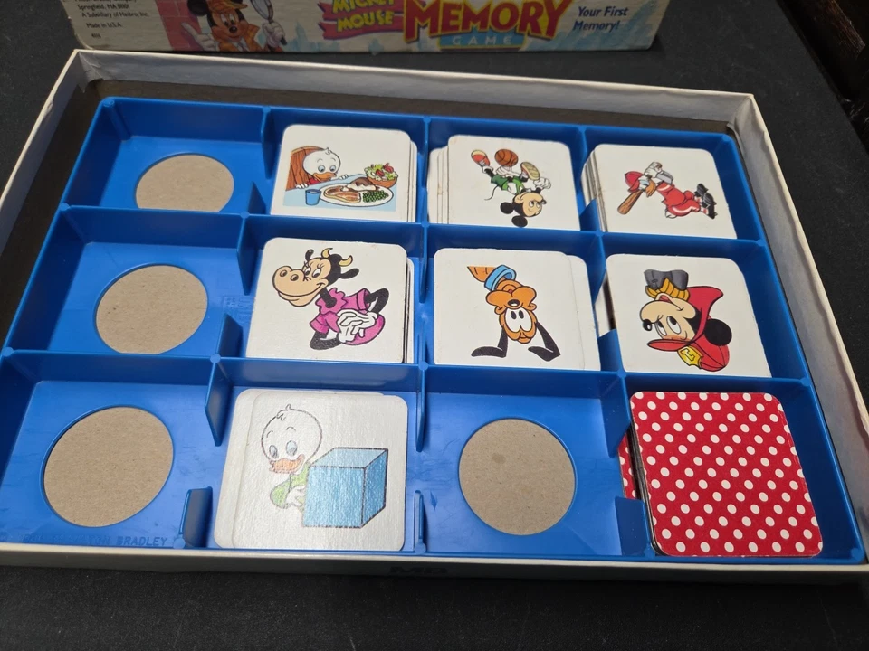 Milton Bradley Mickey Mouse Memory Game 1994 Vintage Complete No Instruction - Image 4 of 4