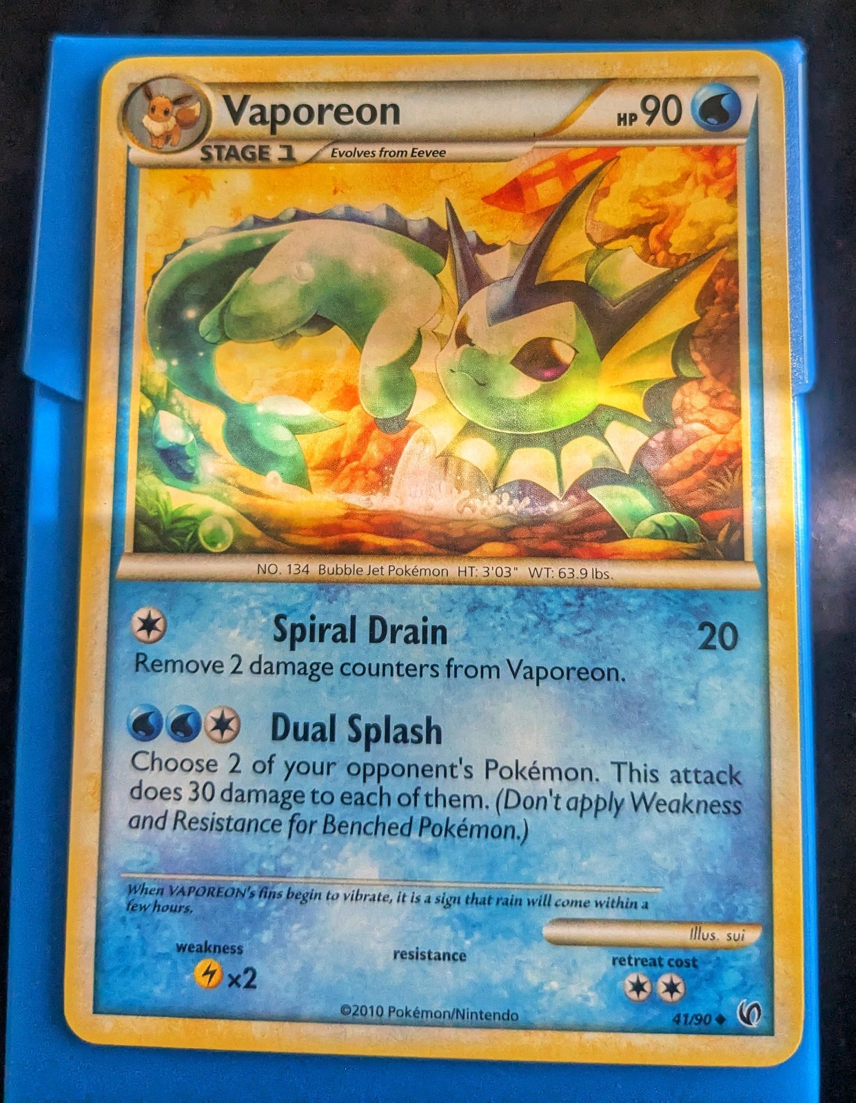 Pokemon Tcg Prismatic Evolutions Vaporeon Hs Undaunted 41/90 Regular Uncommon Lp