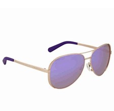 Michael Kors Chelsea Purple Mirror Pilot Ladies Sunglasses MK5004 10034V 59