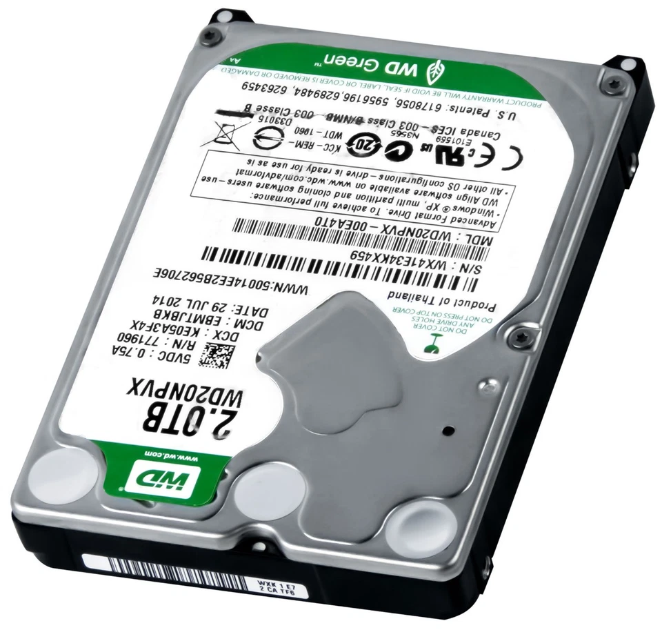 WD GREEN 2TB 5.4K 8MB SATA III 2.5'' WD20NPVX - Immagine 3 di 3