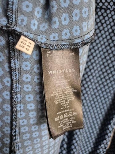 Whistles abito donna blu multi ditsy con volant UK 16 - Foto 13 di 13