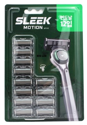 Dorco Super Sleek Shaving Flexible Motion Razor Blade Refill 12 Cartridges