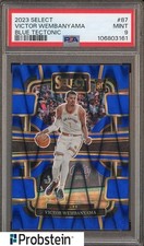 2023 Panini Select Blue Tectonic Prizm #87 Victor Wembanyama RC Rookie /99 PSA 9