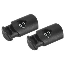 Plastic Cord Lock 0.3" 22pcs, Single Holes Spring Loaded Cord Lock Stopper