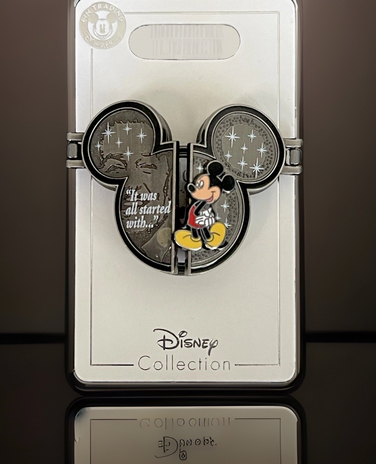 NEW Carded Disney Hinged Mickey Mouse "It Was All Started With..."  RARE Limited