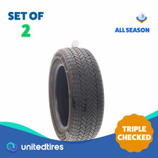 Set Of 2 Used 22560r17 Bridgestone Weatherpeak 99h - 7.532