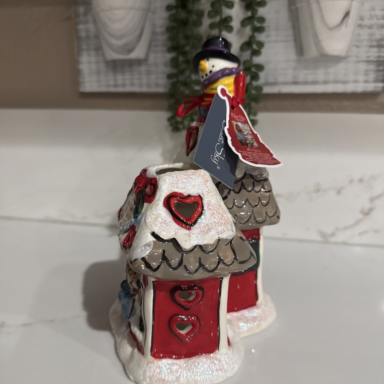 Blue Sky Clayworks  DONNER’S REINDEER GAMES TOY SHOP Tea Light Candle Holder