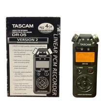 TASCAM DR-05 Version 2 Linear PCM Recorder Handheld w/4GB SD Card, Box & Manual