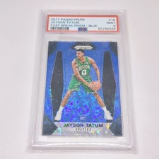 2017-18 Panini Prizm Rookie RC Fast Break Blue Prizms JAYSON TATUM /175 PSA 9!!