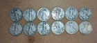 Walking Liberty Half Dollars lot of 12 90% Silver