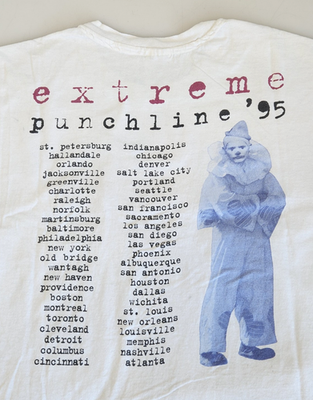 Vtg Extreme Band Shirt Waiting For The Punchline '95 1995 White