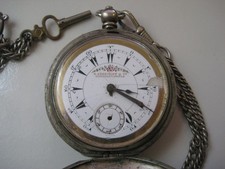 800 Silber K. Serkisoff & Co Constantinople Schlüsseltaschenuhr aus Sammlung