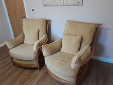 Pair ERCOL Renaissance Golden Dawn Armchairs Model 1068 In Excellent Condition