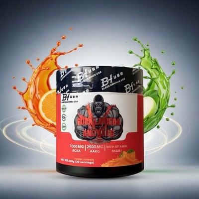 GORILLA BCAA & AAKG 300g Muscle Growth & Pump Support Black Hammer USA