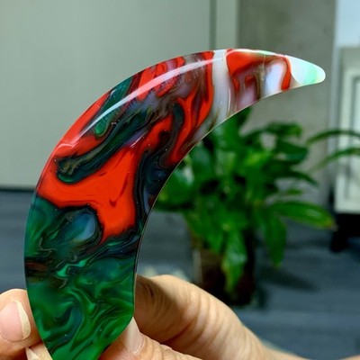 85G Natural NanHong Agate block multicolored Pattern Cabochon mineral Crystal
