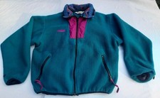 Vintage 80s Columbia Fleece 1/4 Snap Pullover Sweater Women  s Medium Purple Blue