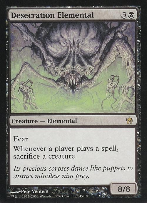 MTG English Desecration Elemental NM Normal Fifth Dawn