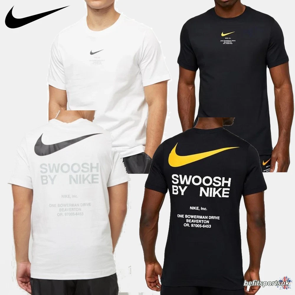 NIKE MENS CORPORATE SWOOSH T-SHIRT BLACK WHITE SHORT SLEEVED TOP TEE SIZES
Opens in a new window or 