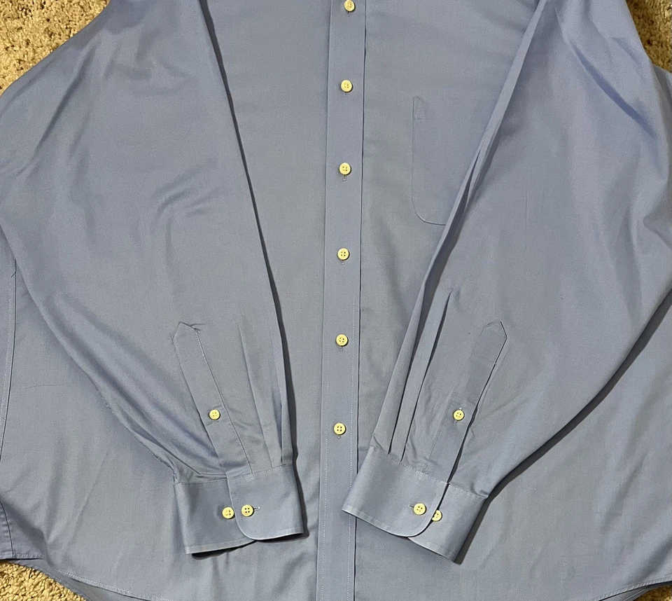 CHAPS мужчин синий саржи повседневное платье на пуговицах XXL 18,5 34-35 LS - Изображение 4 из 4