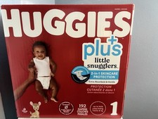 Huggies Plus Little Snugglers Size 1 Diapers 192ct 2-in-1 Skincare 0.21 per diaper