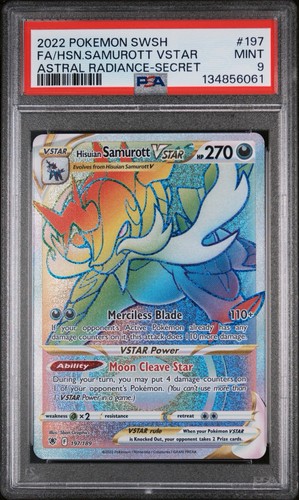 Hisuian Samurott VSTAR graded PSA 9 for sale on eBay