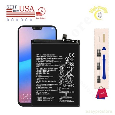 New Replacement Battery For Huawei P20 Lite Pro HB396285ECW 3400mAh