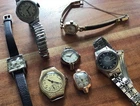 Vintage Watch Lot Omega, Longines, Hamilton, Bulova, Seiko, 7 For Parts / Repair