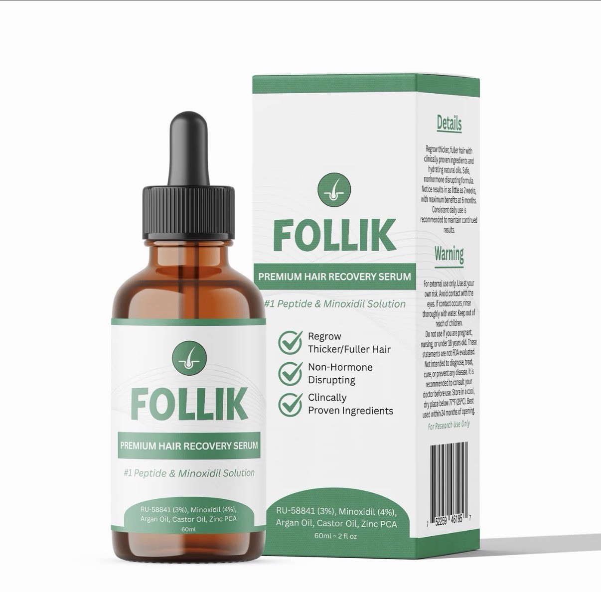FOLLIK - Premium Hair Growth & Recovery Serum (RU58841) (60ml)