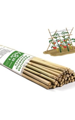 Plant Stakes 4.8FT Longer Sturdy Natural Bamboo Garden Stake 20PcsBamboo