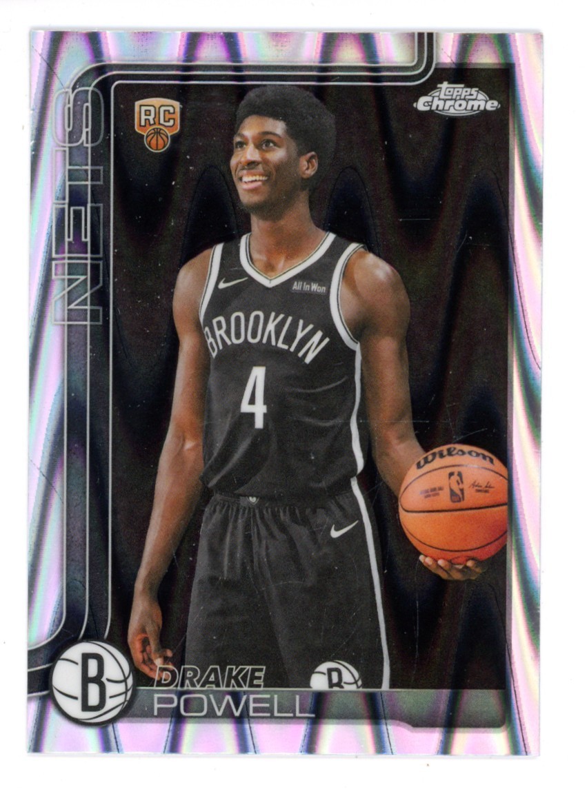 2025-26 TOPPS CHROME RAYWAVE DRAKE POWELL RC #272 NETS