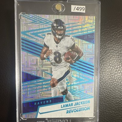 Panini 2025 Revolution Lamar Jackson #175 Teal Levels 044/499 Baltimore Ravens