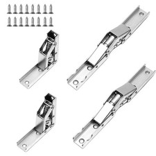4x Self Locking Shelf Hinges Foldable 90 & 180 Degree Half or Full Overlay Hinge