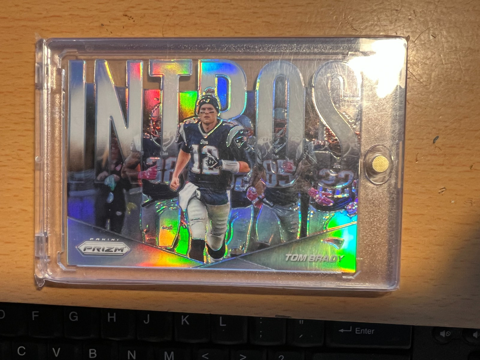 2014 PANINI PRIZM TOM BRADY INTROS SILVER PRIZM PARALLEL #119 PATRIOTS DIE CUT